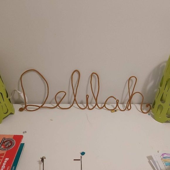 Custom name kids knitted wire decoration room - Picture 1 of 4